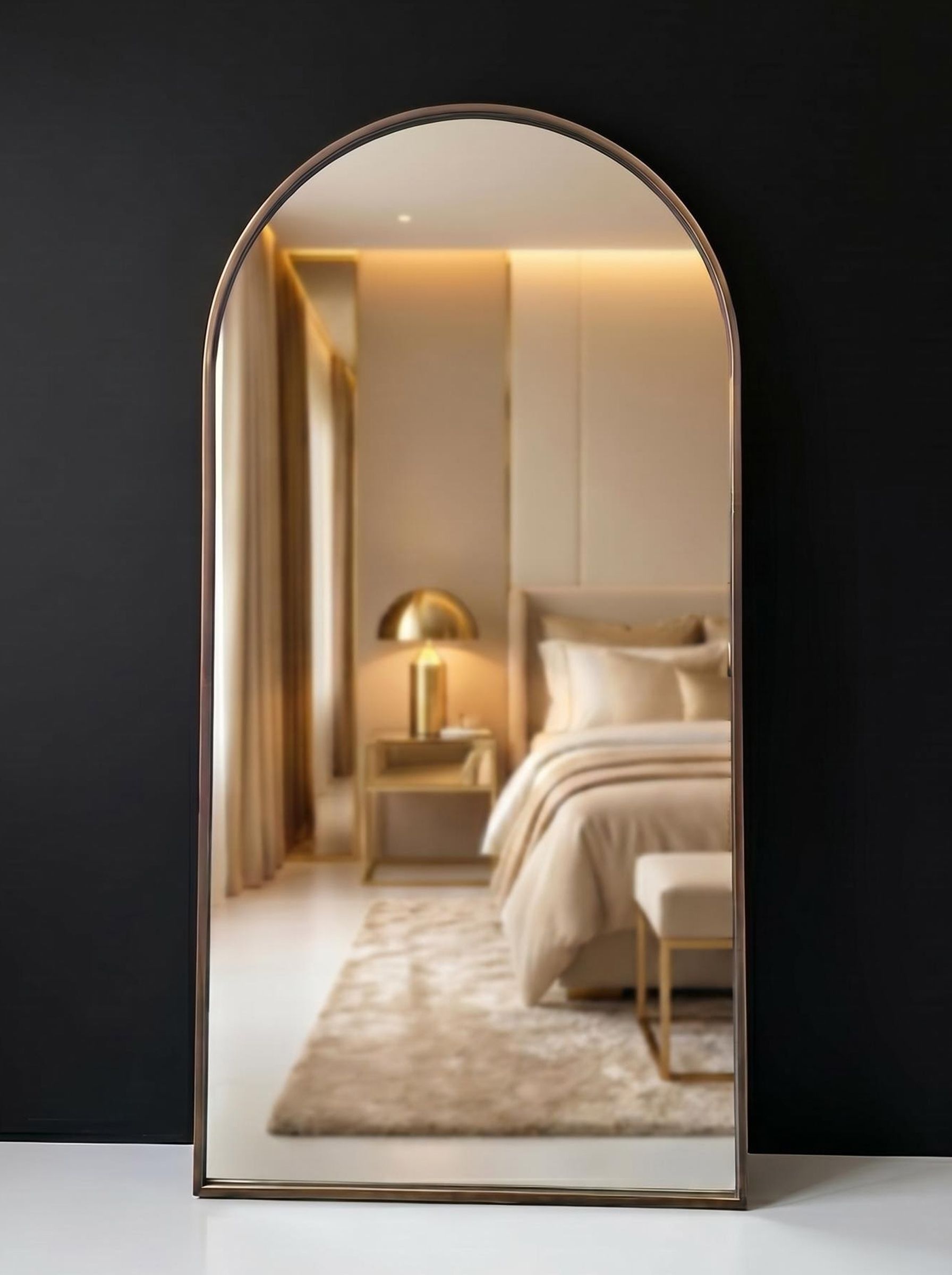 Bronze arch mirror